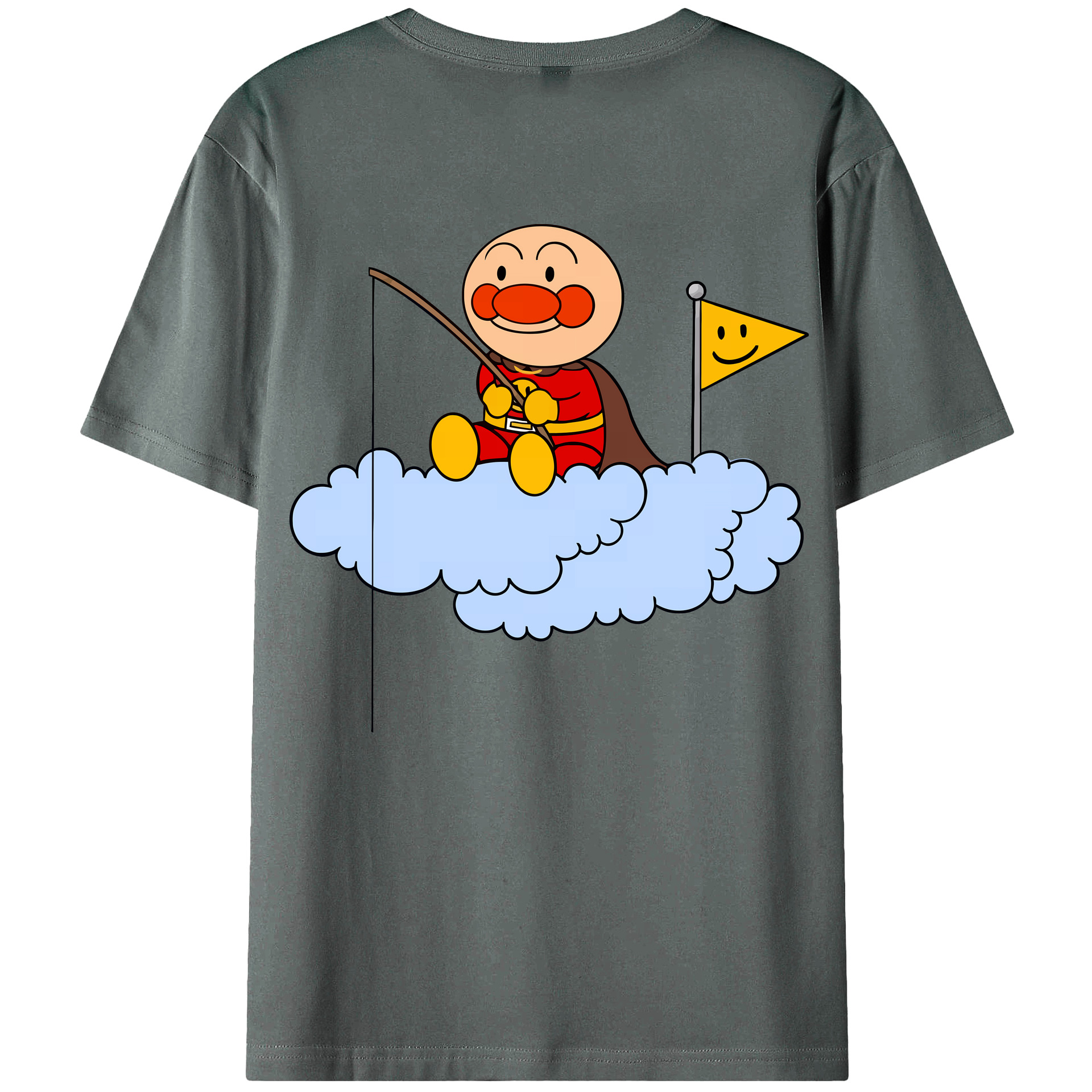 （画像用） アンパンマン Anpanman 綿100％ メンズ半袖Tシャツ（バックプリント） 通気性